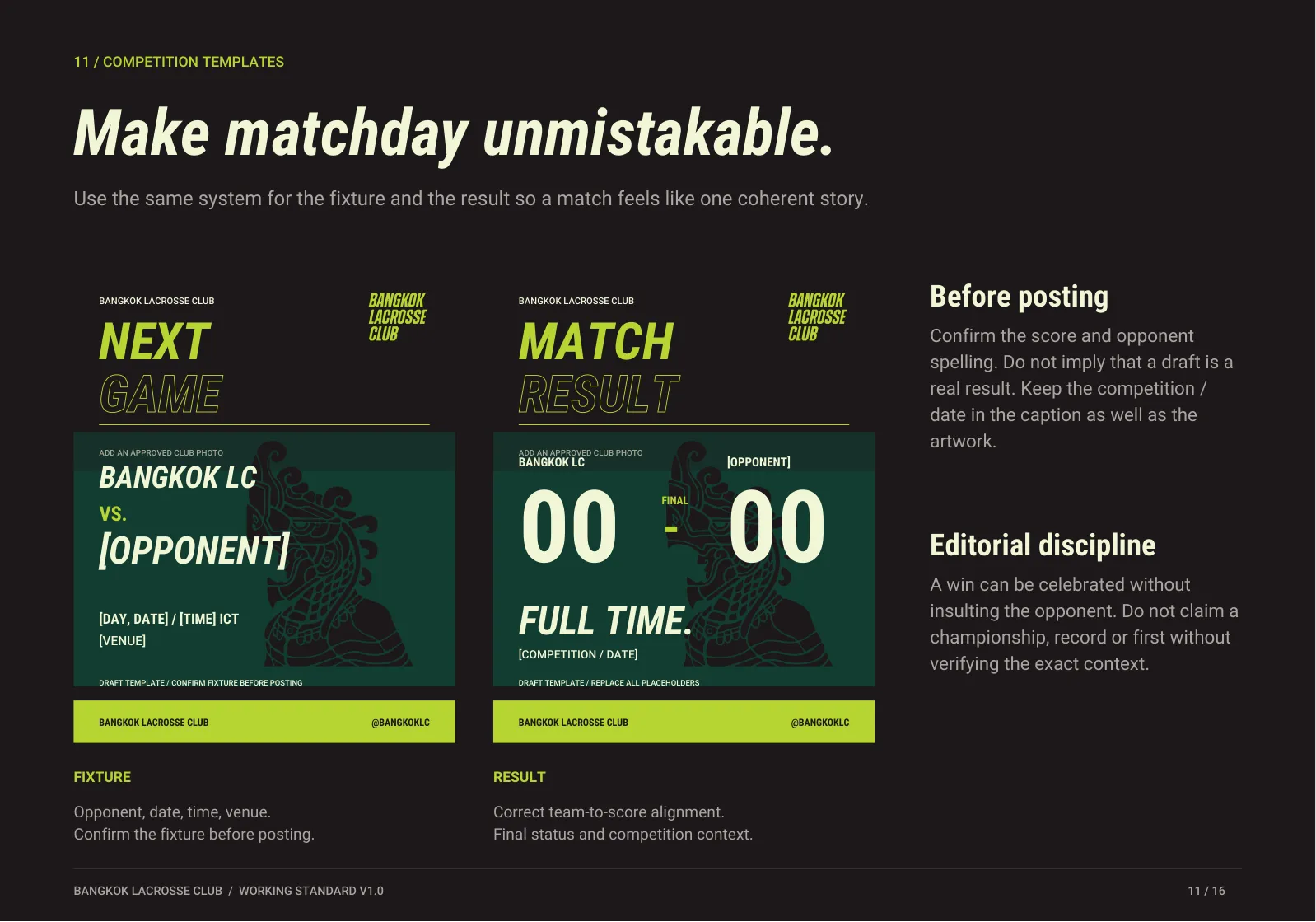 Page 11: Competition templates