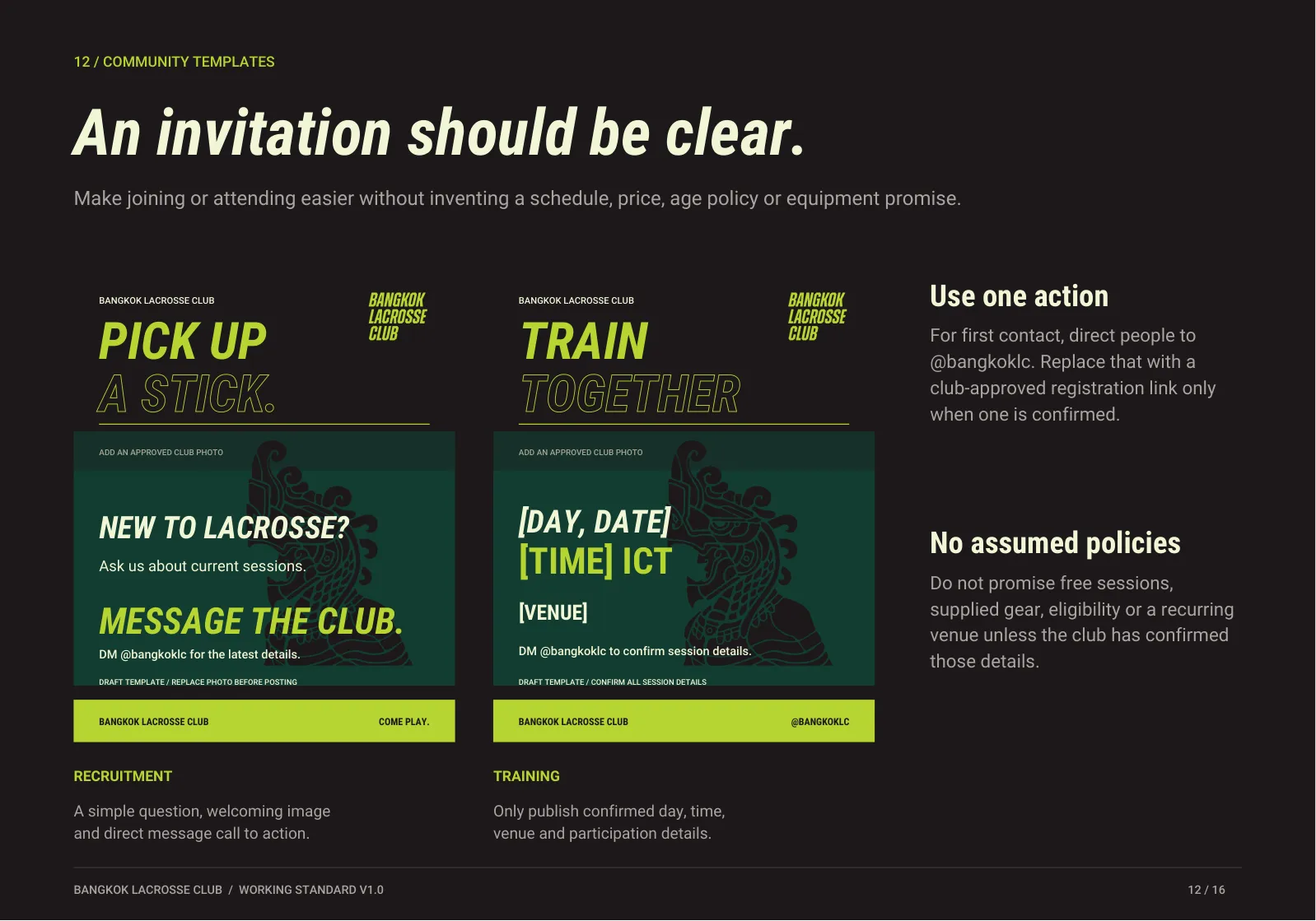 Page 12: Community templates